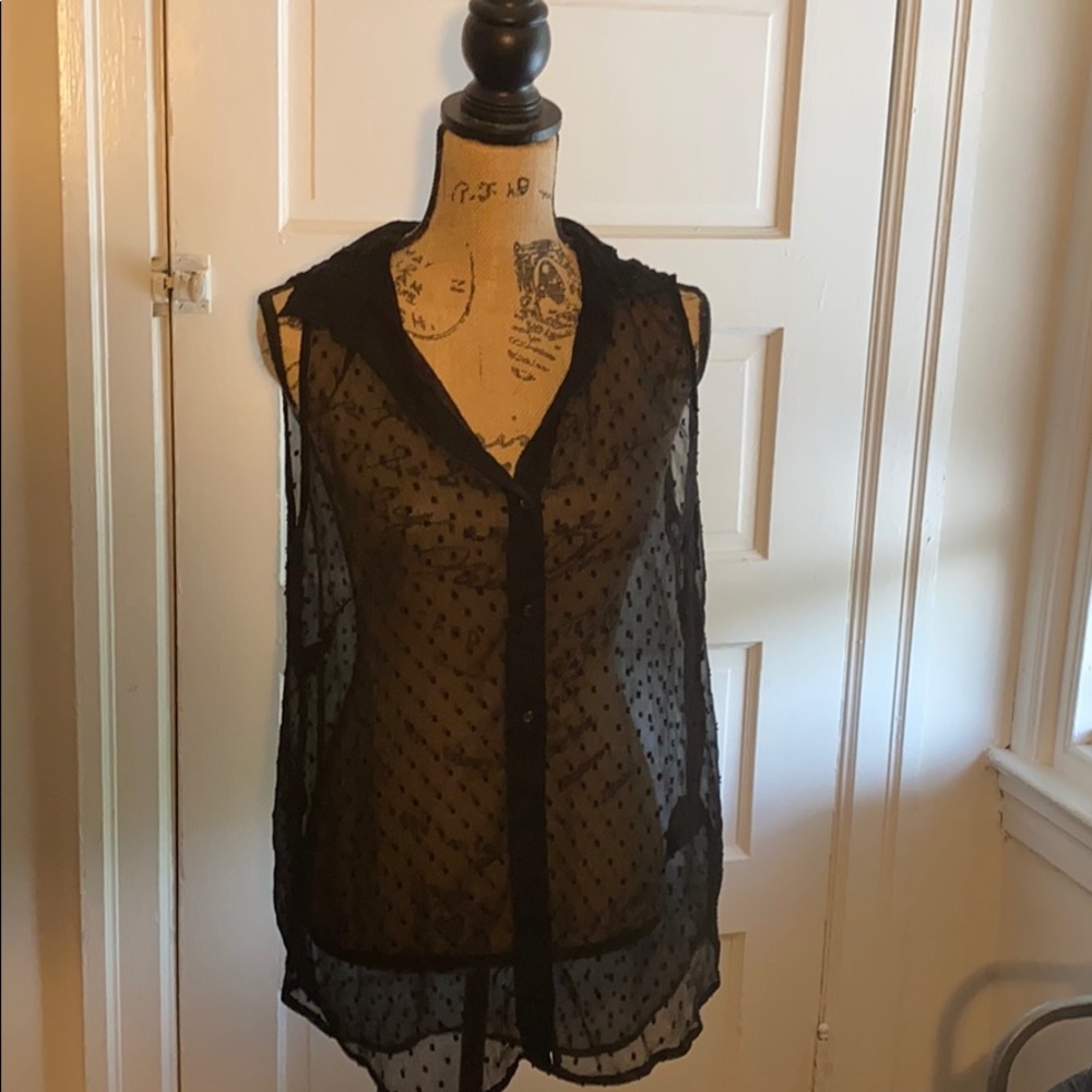 Sheer sleeveless top